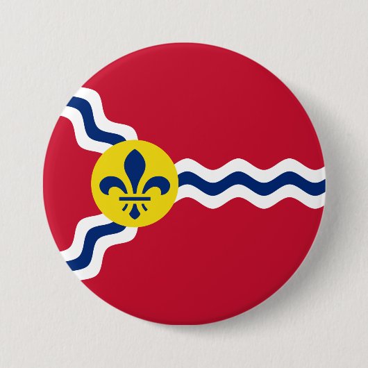 Vlag van St. Louis (Missouri) Ronde Button 7,6 Cm (Voorkant)