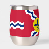 Vlag van St. Louis, Missouri Round Pillow (Rechts)
