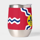 Vlag van St. Louis, Missouri Round Pillow (Links)
