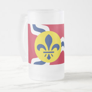 Vlag van St. Louis, Missouri Round Pillow Matglas Bierpul