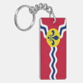 Vlag van St. Louis, Missouri Sleutelhanger (Voorkant Links)