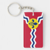 Vlag van St. Louis, Missouri Sleutelhanger (Voorkant)