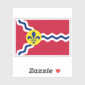 Vlag van St. Louis, Missouri Sticker (Vel)
