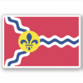Vlag van St. Louis, Missouri Sticker (Voorkant)