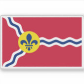 Vlag van St. Louis, Missouri Sticker (Voorkant)