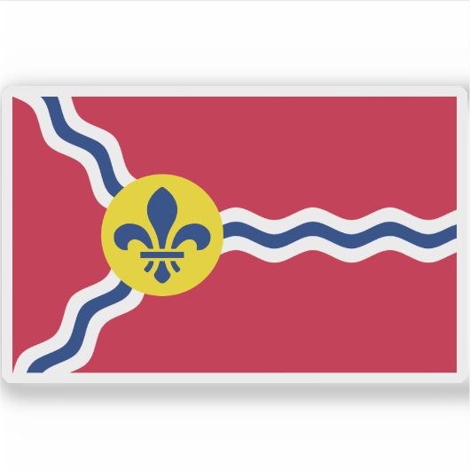 Vlag van St. Louis, Missouri Sticker (Voorkant)