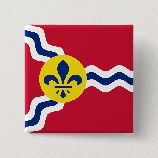 Vlag van St. Louis, Missouri Vierkante Button 5,1 Cm (Voorkant)