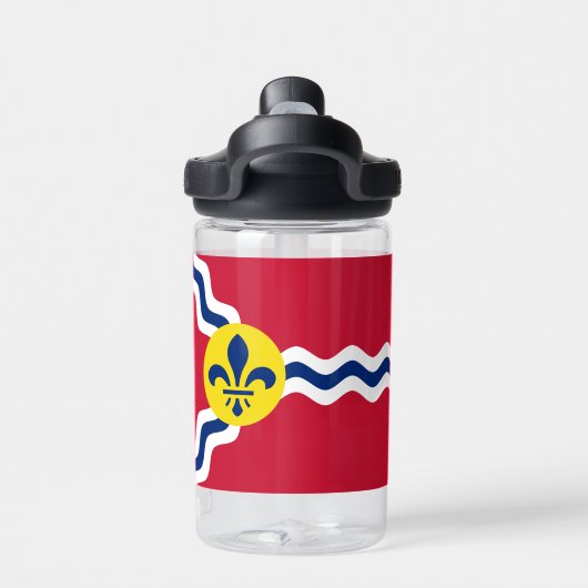 Vlag van St. Louis, Missouri Water Bottle Waterfles (Achterkant)