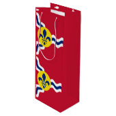 Vlag van St. Louis, Missouri Wine Gift Bag Wijn Cadeautas (Voorkant Gekanteld)