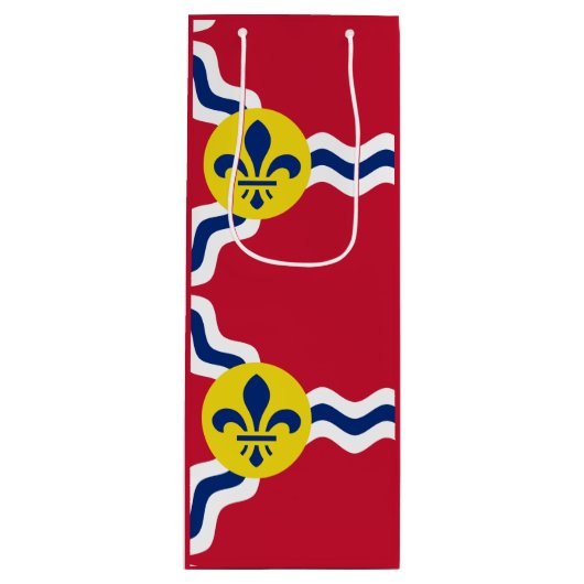 Vlag van St. Louis, Missouri Wine Gift Bag Wijn Cadeautas (Voorkant)