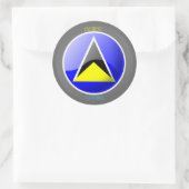 VLAG VAN ST LUCIA TE STICKER (Tas)