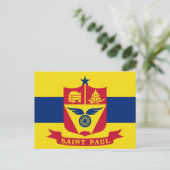 Vlag van St Paul, Minnesota ansichtkaart Briefkaart (Staand voorkant)