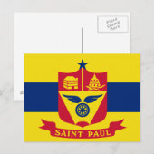 Vlag van St Paul, Minnesota ansichtkaart Briefkaart (Voorkant / Achterkant)