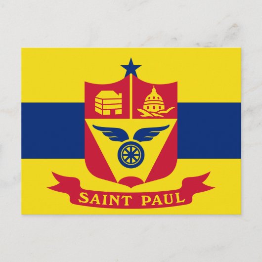 Vlag van St Paul, Minnesota ansichtkaart Briefkaart (Voorkant)