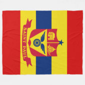 Vlag van St Paul, Minnesota Fleece Blanket Deken (Voorkant (Horizontaal))