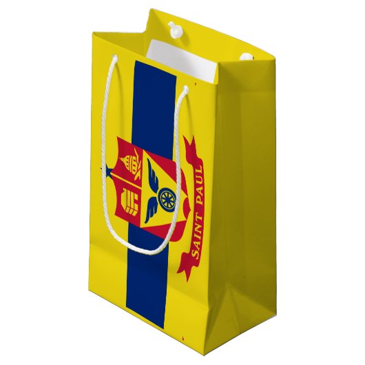 Vlag van St Paul, Minnesota Kleine Gift Bag Klein Cadeauzakje (Voorkant Gekanteld)