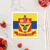 Vlag van St Paul, Minnesota Napkins Servet (Insitu)