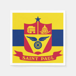 Vlag van St Paul, Minnesota Napkins Servet