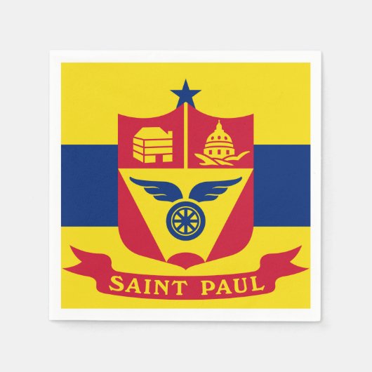 Vlag van St Paul, Minnesota Napkins Servet (Voorkant)