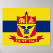 Vlag van St Paul, Minnesota Poster (Voorkant)