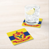 Vlag van St Paul, Minnesota Square Paper Onderzett Kartonnen Onderzetters (Insitu)