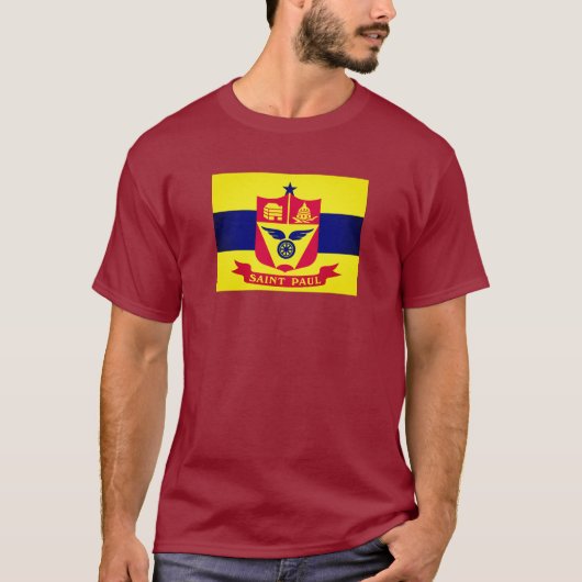 Vlag van St. Paul, Minnesota T-shirt (Voorkant)