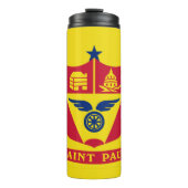 Vlag van St Paul, Minnesota Thermal Tumbler Thermosbeker (Voorkant)