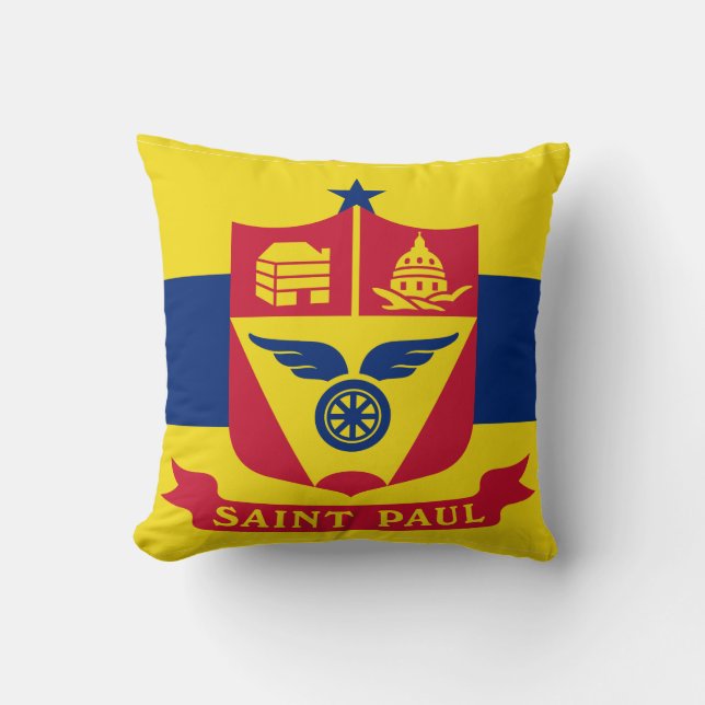 Vlag van St Paul, Sierkussen van Minnesota (Voorkant)