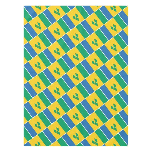 Vlag van St. Vincent Patriottisch Tafelkleed (Voorkant)
