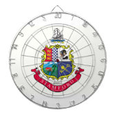 Vlag van Stamford (Connecticut) Dartbord (Voorkant)