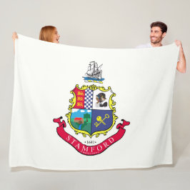 Vlag van Stamford (Connecticut) Fleece Deken