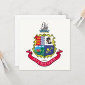 Vlag van Stamford (Connecticut) Kaart (Voorkant / Achterkant in situ)