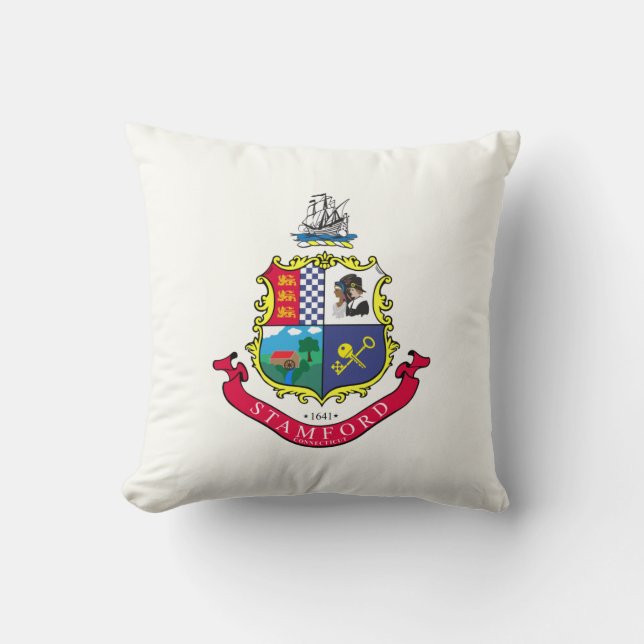 Vlag van Stamford (Connecticut) Kussen (Voorkant)