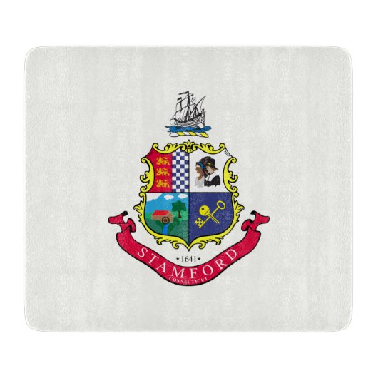Vlag van Stamford (Connecticut) Snijplank (Voorkant)