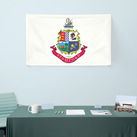 Vlag van Stamford (Connecticut) Spandoek (Beurs)