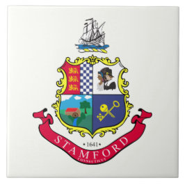 Vlag van Stamford (Connecticut) Tegeltje