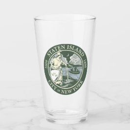 Vlag van Staten Island (Borough of New York City) Glas