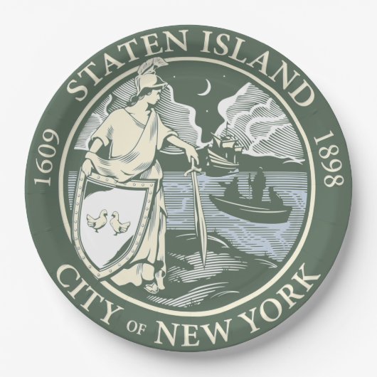 Vlag van Staten Island (Borough of New York City) Papieren Bordje (Voorkant)