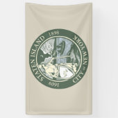 Vlag van Staten Island (Borough of New York City) Spandoek (Verticaal)