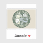 Vlag van Staten Island Sticker (Vel)
