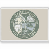 Vlag van Staten Island Sticker (Voorkant)