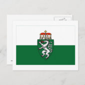 Vlag van Stiermarken, Oostenrijk Briefkaart (Voorkant / Achterkant)