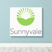 Vlag van Sunnyvale (Californië) Canvas Afdruk (Insitu (Houten vloer))