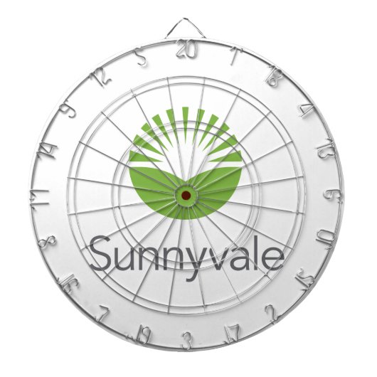 Vlag van Sunnyvale (Californië) Dartbord (Voorkant)