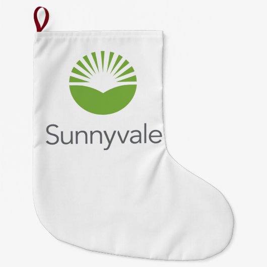 Vlag van Sunnyvale (Californië) Grote Kerstsok (Voorkant)