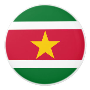 Vlag van Surinaamse keramische Knob Knop