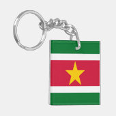 Vlag van Surinaamse Sleutelhanger (Voorkant Links)