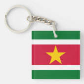 Vlag van Surinaamse Sleutelhanger (Voorkant)