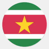 Vlag van Surinaamse Sticker (Voorkant)