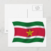 Vlag van Suriname Briefkaart (Voorkant / Achterkant)